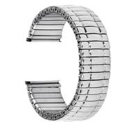 CKAKZTPTEV Orologio elastico a molla cinturino elastico orologio elastico metallo braccialetto elastico catena orologio vintage(Silver,14mm)