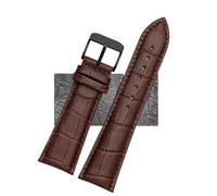 CKAKZTPTEV Quick Release Leather Watch Strap Replacement Bracelet Strap For Men And Women(Brown black A,21mm)