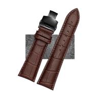CKAKZTPTEV Quick Release Leather Watch Strap Replacement Bracelet Strap For Men And Women(Brown black B,21mm)