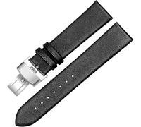 CKAKZTPTEV Unisex Quick-release Leather Replacement Strap(Black Gray,22mm)