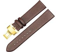 CKAKZTPTEV Unisex Quick-release Leather Replacement Strap(Black Green,22mm)