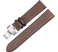 CKAKZTPTEV Unisex Quick-release Leather Replacement Strap(Silver white,22mm)