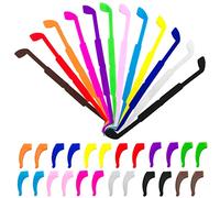 CKANDAY Confezione da 12 Pezzi Antiscivolo per Bambini e Adulti - Cinghie per Occhiali da Vista Con Ganci per Presa per Orecchio - Fermi per Occhiali di Sicurezza e Protettivi