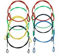 CKANDAY - Confezione da 8 corde di sicurezza in acciaio inox, colorate rivestite cordini compatibili con tutte le serie GoPro Hero e altri dispositivi fotografici