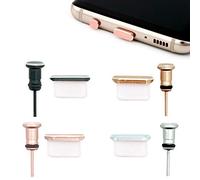 CKANDAY Set di 4 tappi anti-polvere compatibili con porta di ricarica di tipo C e jack per auricolari, tappi antipolvere per dispositivi USB C come Note 8 Plus 9 S9 S9+ S10 S10+ 10 U11 U11+