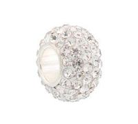 CKB Ltd 1 x Zirconia cubica con Strass Argento 925 Core Charm per Braccialetti con Perline