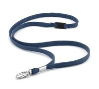 CKB LTD® 100x Premium Navy Blu Lanyard, Laccetto Portabadge Laccio da collo Laccetti Multiuso per PortaBadge, Laccio girevole metallo clip per il titolare della carta ID 84 centimetri