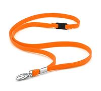 CKB LTD® 10x Premium Arancia Lanyard, Laccetto Portabadge Laccio da collo Laccetti Multiuso per PortaBadge, Laccio girevole metallo clip per il titolare della carta ID 84 centimetri