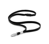 CKB Ltd 10x Premium Black Nero Laccetto Portabadge Laccio da collo con snodo e moschettone Morsetto in Metallo Lanyard Neck Strap Swivel Metal Clip For ID Card Holder 84cm