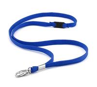 CKB LTD® 10x Premium Blu Lanyard, Laccetto Portabadge Laccio da collo Laccetti Multiuso per PortaBadge, Laccio girevole metallo clip per il titolare della carta ID 84 centimetri