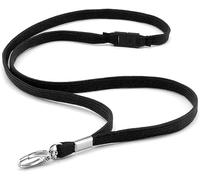 CKB LTD® 10x Premium Nero Lanyard, Laccetto Portabadge Laccio da collo Laccetti Multiuso per PortaBadge, Laccio girevole metallo clip per il titolare della carta ID 84 centimetri
