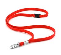CKB LTD® 10x Premium Rosso Lanyard, Laccetto Portabadge Laccio da collo Laccetti Multiuso per PortaBadge, Laccio girevole metallo clip per il titolare della carta ID 84 centimetri