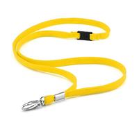 CKB LTD® 20x Premium Giallo Lanyard, Laccetto Portabadge Laccio da collo Laccetti Multiuso per PortaBadge, Laccio girevole metallo clip per il titolare della carta ID 84 centimetri