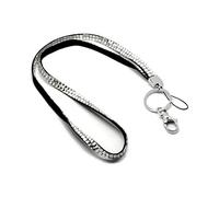 CKB LTD 5 x Bling ID Chiaro acrilico strass stile cordino da collo clip girevole in metallo