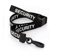CKB LTD® - 50 cordini di sicurezza staccabili con clip girevoli in plastica per porta tessere, colore: Nero