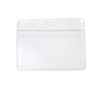 CKB LTD 50x Orizzontale Porta Badge Custodie per Badge in Plastica Identità ID Tasca Sacchetti Portabadge 10 x 8 cm dimensioni inserto 9,8 x 6 cm Carta di Credito Standard Tesserino di Riconoscimento