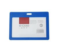 CKB Ltd® 50x Porta pass rigido con chiusura in plastica Blu Cornice colorata Deluxe Orizzontale Porta carte d'identità Porta badge Tasca 102x78 mm Può contenere una carta fino a 90x54 mm