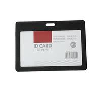 CKB Ltd® 50x Porta pass rigido con chiusura in plastica nera Cornice colorata Deluxe Orizzontale Porta carte d'identità Porta badge Tasca 102x78 mm Può contenere una carta fino a 90x54 mm