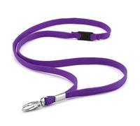 CKB LTD® 50x Premium Viola Lanyard, Laccetto Portabadge Laccio da collo Laccetti Multiuso per PortaBadge, Laccio girevole metallo clip per il titolare della carta ID 84 centimetri