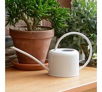 CKB LTD Annaffiatoio per interni piccolo, 1,1 l, in acciaio zincato a polvere, per piante da appartamento, design contemporaneo in metallo, con beccuccio stretto e manico alto (gesso)