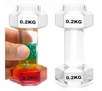 CKB LTD Bicchierini da liquore con manubri, confezione da 2 bicchierini a tema palestra per vodka, liquori e tequila, regalo divertente per uomini, amanti della palestra e serate di festa, bicchieri