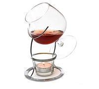 CKB Ltd Brandy & Cognac Snifter - Set regalo con portacandela e supporto in metallo Finitura cromata
