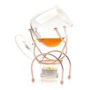 CKB Ltd Brandy & Cognac Snifter - Set regalo con portacandela e supporto in metallo Rame