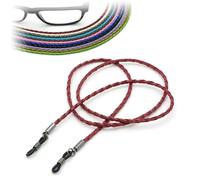 CKB LTD Cinghia in Pelle PU per Occhiali da Sole e Occhiali da Vista, Cordino da Collo, Lunghezza 70 cm, 1 Pezzo, Rosso, 70