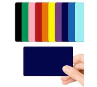 CKB LTD - Confezione da 10 carte di credito in PVC, 760 micron, standard CR80, 86 x 54 mm, stampabili per stampanti di carte d'identità, blu scuro lucido