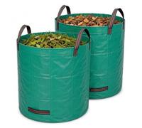 CKB LTD Confezione da 2 sacchi per rifiuti da giardino resistenti da 272 l | Sacchi pieghevoli in tessuto per foglie, erba, erbacce e siepi. Dimensione perfetta per un bagagliaio