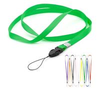 CKB LTD Cordini Verde Tracolla da collo Porta badge identificativo Clip ad anello per chiave da palestra Etichetta con nome Chiavetta USB Telefono cellulare Carta d'identità Confezione da 50
