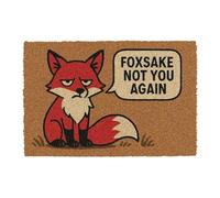 CKB LTD Foxsake Not You Again V2 - Zerbino a tema volpe, con scherzo, con retro in PVC antiscivolo, fibra di cocco naturale, dimensioni 60 x 40 cm