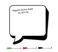 CKB Ltd Lavagnetta magnetica a forma di nuvoletta in stile fumetto, con pennarello bianco e cancellino, cancellabile a secco perfetta come agenda giornaliera e promemoria per la cucina 32 x 32 cm