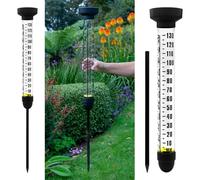 CKB LTD Pluviometro con picchetto per esterni, misura extra large, doppia scala con picchetto per prati, giardini, fattorie e campi da golf, altezza 100 cm