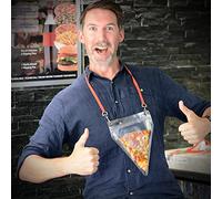 CKB LTD®, porta pizza con custodia e cordino, regalo originale, contiene grandi fette di pizza, il gadget perfetto per gli amanti della pizza