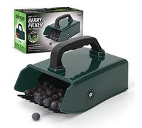 CKB LTD Raccoglitore di bacche in plastica e metallo con impugnatura ergonomica in gomma. Ideale per il giardinaggio, la raccolta di frutti di bosco, more, mirto, piccoli frutti da giardino. Verde