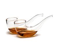 Ckb Ltd® - Set di 2 bicchieri da degustazione per brandy a forma di pipa, con boccaglio stretto per accentuare il sapore, capienza: 75 ml