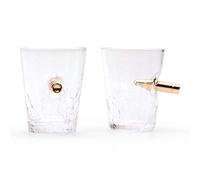 CKB LTD Set di 2 bicchierini da shot da 60 ml, con effetto vetro screpolato