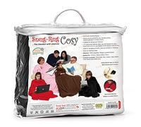 CKB LTD Snug rug Cosy Coperta Pile con Le Maniche Coperta Indossabile, Plaid Coperta in Pile Fleece con Le Maniche Taglia Adulto Nero