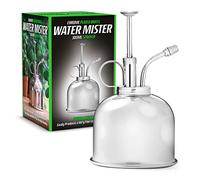 CKB LTD Spruzzino nebulizzatore per piante in ottone cromato, 300 ML, stile vintage classico per interni, vaporizzatore annaffiatoio spray decorativo in metallo con pompa per irrigazione di orchidee