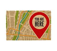 Ckb Ltd®, zerbino in fibra di cocco naturale, con scritta in lingua inglese “You are here”, per ingresso principale e secondario, con retro antiscivolo in PVC, per interni ed esterni