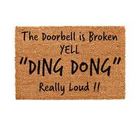 CKB LTD® - Zerbino per porta anteriore e posteriore con retro antiscivolo, in fibra di cocco naturale, per interni ed esterni