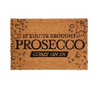 CKB Ltd® - Zerbino unico "Come in prosecco" (entra, prosecco), per ingresso principale e secondario, base antiscivolo in PVC, fibra di cocco naturale, per interni ed esterni