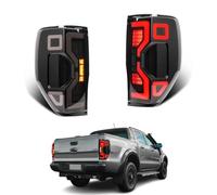 CKCD LED Fanali posteriori compatibili con Ford Ranger T6 T7 2012-2021 | Con indicatori di direzione sequenziali, luci diurne animate all'avvio, fumé
