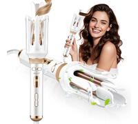 CkeyiN Pro Ferro Arricciacapelli Automatico, 28mm Piastra Arricciacapelli con Ioni Negativi, 14 Temperatura e Design Antiscottatura, Innovativo design per capelli arricciati magici a cinque angoli