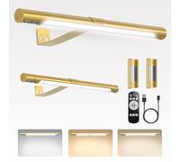 CkeyiN Pro Lampada da parete senza fili con telecomando, lampada da parete ricaricabile con 3 modalità di illuminazione, 4 timer, può essere utilizzata in armadi, armadi, camere da letto, scale