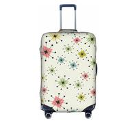 CKGODGF Atomic Stars Retro Pattern Print Elastic Luggage Cover,Personalizzato Bagagli Copertura con Cerniera., bianco, M