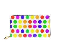 CKGODGF Bellissimo portafoglio lungo in pelle alla moda con stampa a pois per uomini e donne con cerniera, adatto per i viaggi