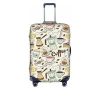 CKGODGF Caffè e Dolci Zucchero Cioccolato Stampa Elastico Deposito Copertura, Personalizzato Bagagli Copertura, bianco, XL