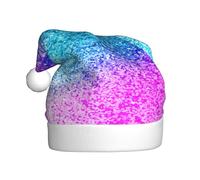 CKGODGF Cappello di Natale alla moda e unico con paillettes glitterate, cappello di Babbo Natale retrò, cappello classico in peluche per Capodanno